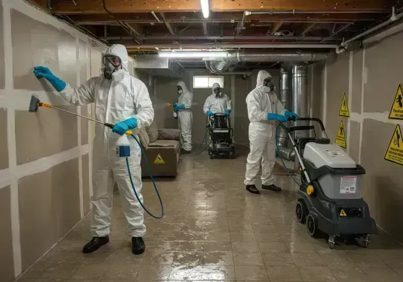 Basement Moisture Removal and Structural Drying process in La Union, NM